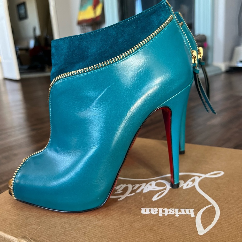 Christian Louboutin Col Zippe 120mm Ankle Boots